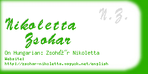 nikoletta zsohar business card